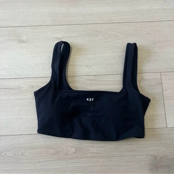 437 Black Square Top Bra - Picture 2 of 2